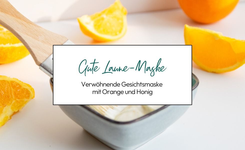 Gesichtsmaske mit Orange und Honig