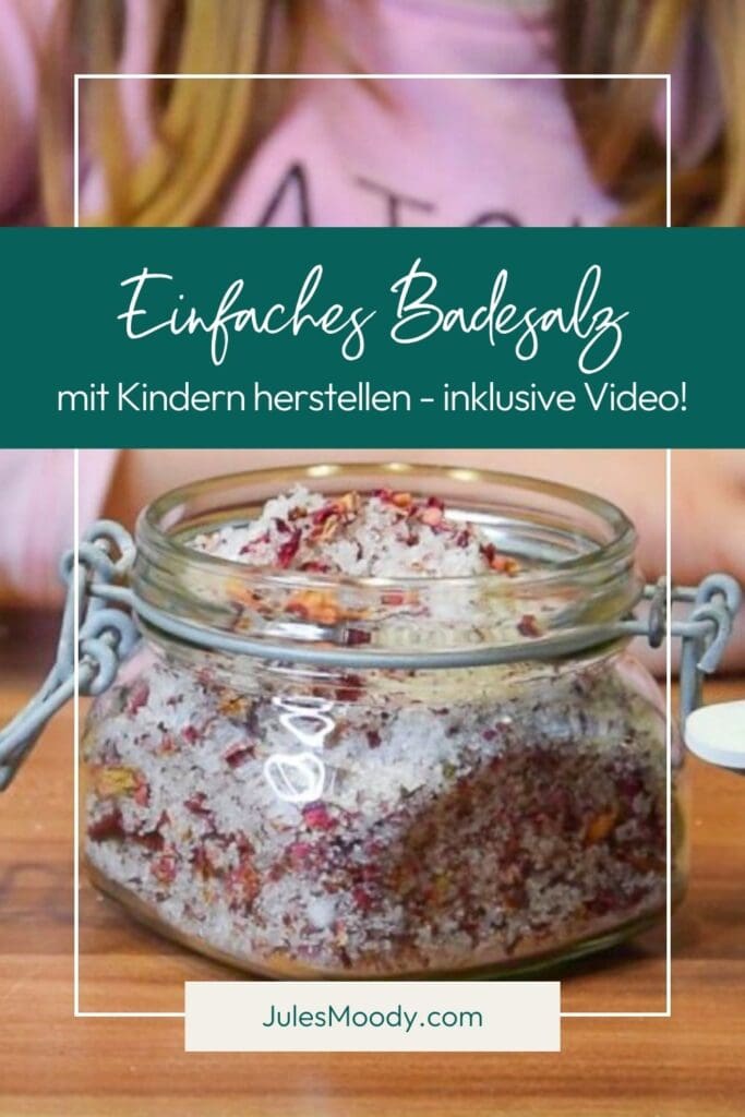 Einfaches Badesalz mit Kindern herstellen