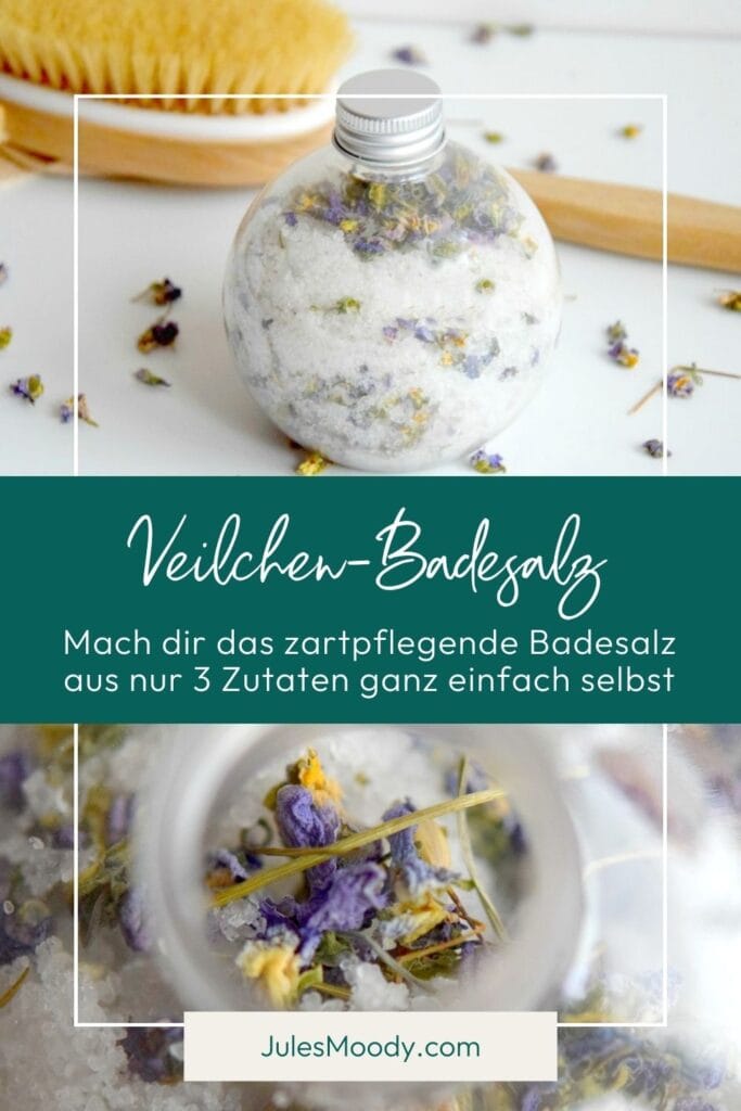 Veilchen-Badesalz ganz einfach selbermachen